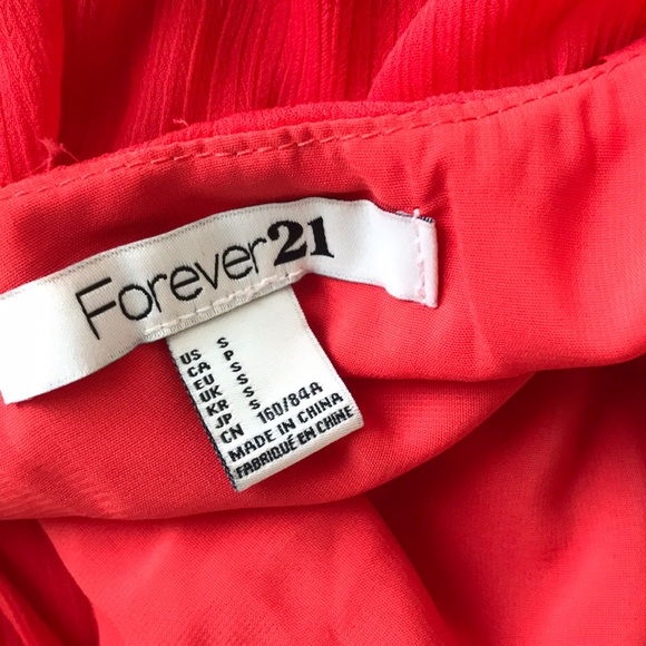 Forever 21 Coral Sleeveless Dress - Picture 3 of 4